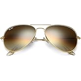 Pro Acme Classic Aviator Sunglasses for Women & Men Glass Lens Metal Frame UV400 Driver Sunglasses