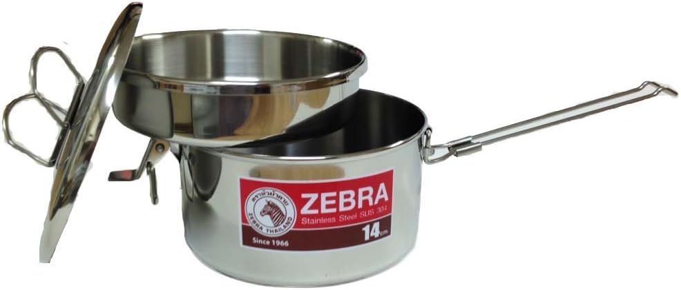 Zebra Stainless Steel Food Box and Pan with Snap on Lid, 14cm, Silver, 1.2 Litres - Image 4