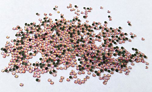 GoldenLiving168 Princess Light Crystal Pink AB Round 1000pcs Rhinestone 2mm (6ss) 3D Acrylic Nail Art Decoration Cellphone Case USA SELLER! FAST SHIPPING!