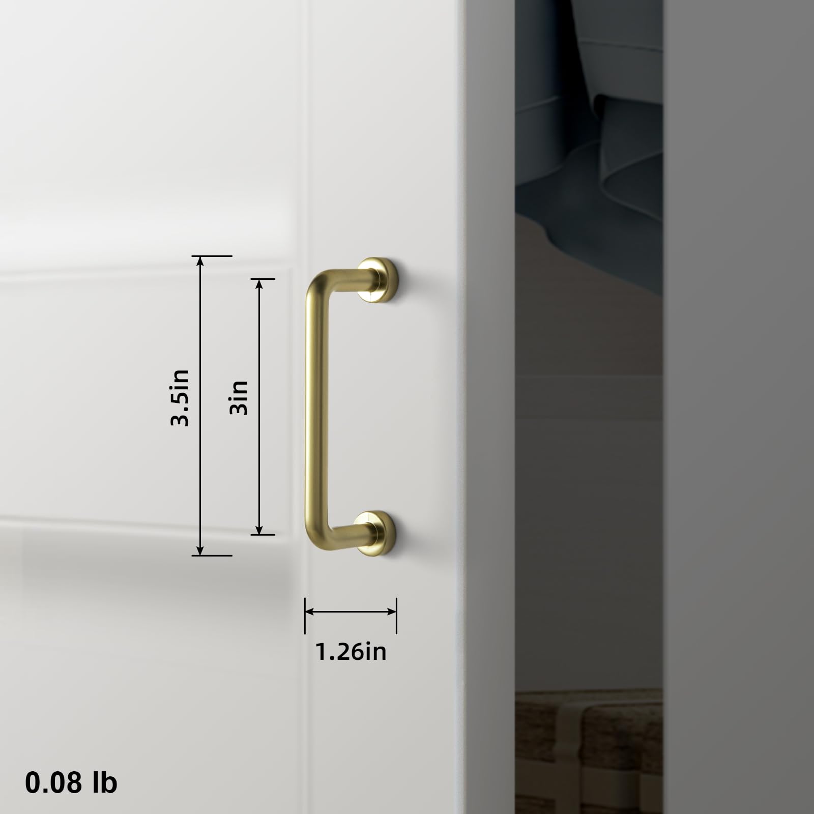 Condition photo showing New/Like New for goo-ki 6 pack 3" center to center brushed gold modern cabinet pulls solid contemporary home improvement hardware drawer pulls zinc alloy kitchen handles 3'' center to center brushed gold 6