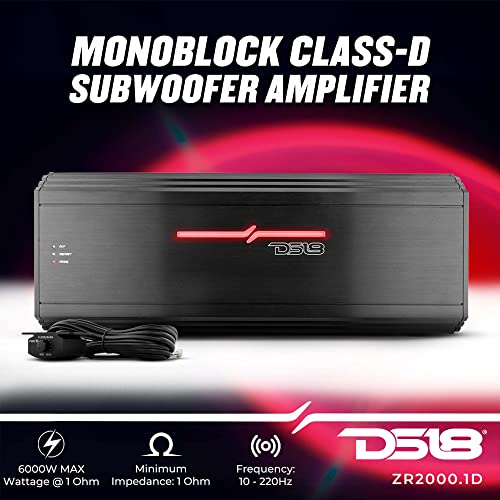 DS18 ZR2000.1D Car Amplifier 1Channel Digital Class D Subwoofer