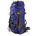WASING 55L Internal Frame Backpack Hiking Backpacking Packs for Outdoor Travel Climbing Camping Mountaineering with Rain Cover - Lightblue