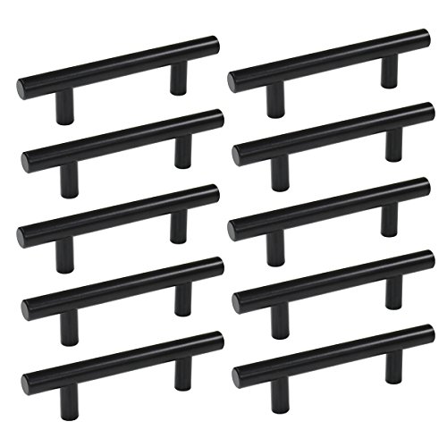 Black kitchen cabinets handles and pulls stainless stee…