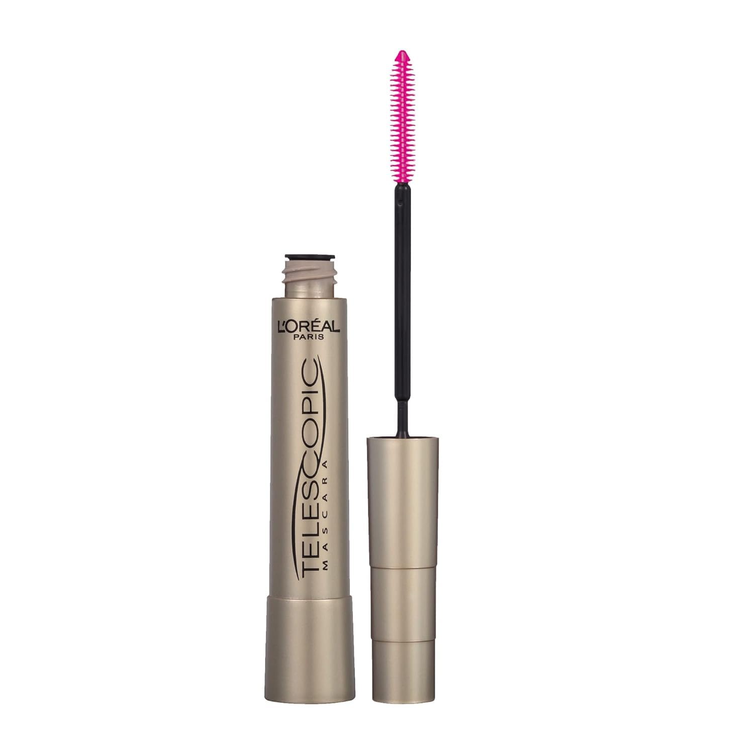 Photo 1 of L'Oreal Paris Makeup Telescopic Original Lengthening, Lash Separating Mascara with Dual Precision Brush, Washable, Black Brown, 0.27 Fl Oz., 1 Count