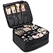 Portable Travel Makeup Bag Organizer | Cosmetic Case Organizer | 9.8'' Makeup Train Case with Adjustable Dividers | by TOP S.X.