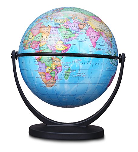 World Globe, Desktop World Globe Office Globe Perfect for Educational Geographic Learning Kids Toy (4in)