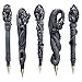 Design Toscano Gargoyles and Dragons Gothic Decor Sculptural Ball Point Pens Desk Accessories, 6 Inches Wide, 0 Inches Deep, 0 Inches High, Handcast Polyresin, Gray Stone Finish