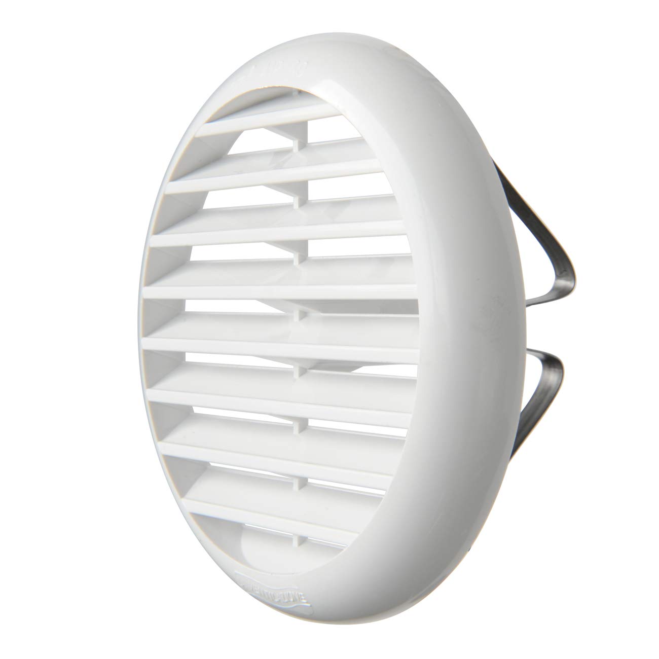Ventilation TU100B Universal Round Ventilation Grille in Plastic with Springs, White, Diameter 106 mm