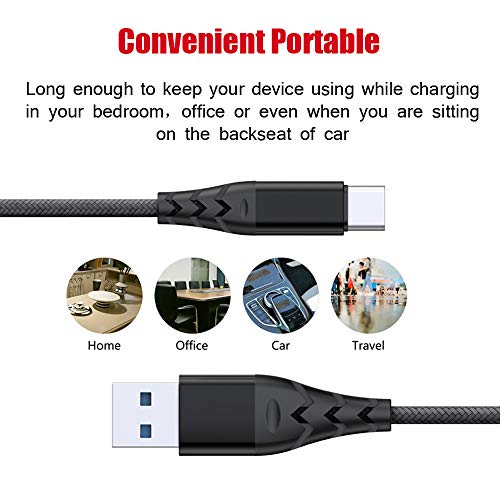 image for Tpingfe Type C USB Fish Tail Braided Flexible Durable Cable Data Fast 