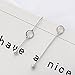 A&C Fashion Korean Version Chic Asymmetric Ear Line for Women. Unique Handmade Earrings Jewelry for Girl. (Silver Color)