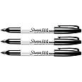 SHARPIE Tec Trace Element Certified Marker Black Fine Point 3-Markers 13401