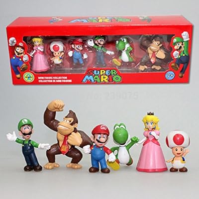 Super Mario Bros Peach Toad Mario Luigi Action Figure Toys