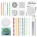 JOFAMY Mandala Dotting Tools 26 Pcs Dots Art Tools for Rock Canvas Painting, Dots Painting Tools Including Acrylic Rods, Mandala Dotting Stencils, Paint Tray, Brushes etc