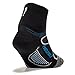 Feetures! - Elite Ultra Light - Quarter - Black/Brilliant Blue - Size Medium - Athletic Running Socks