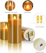 Yinuo Candle Flameless LED Candles with Remote Timer 3-Piece Set 7.5cm-15cm view 4