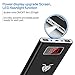 ElfAnt Metal Shell Portable Power Bank,Dual USB Ports External Battery Charger,Screen Digital with Display,LED Light for iPhone,Samsung Galaxy and More (black)