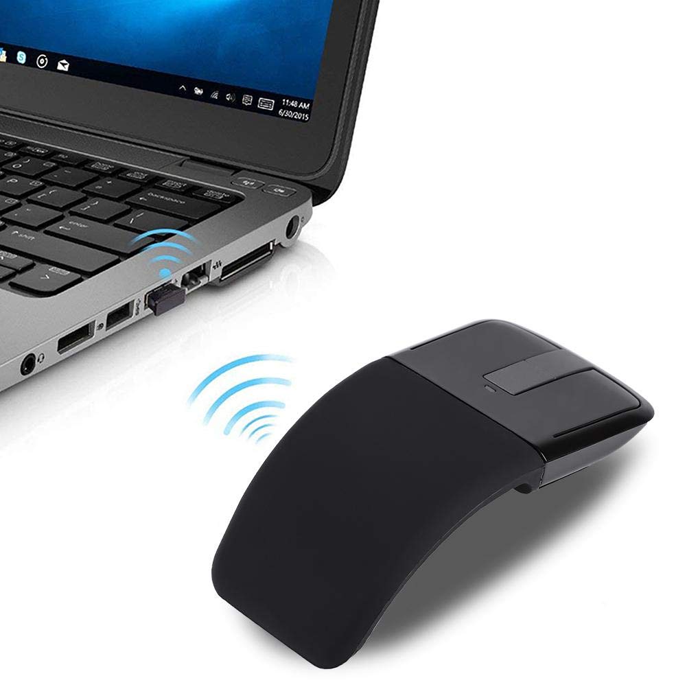 Bluetooth Wireless Arc Mouse,Wireless Portable Optical Mouse Touch Slim Portable Wireless Folding Mouse for Notebook Laptop Tablet Smart Phone