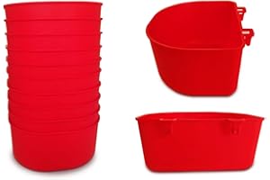 ORIBUKI 10 Pcs 25 fl.oz Durable Pet Feeder Bowls for Bird, Hamster, Rabbit, Chicken, Cat, Dog