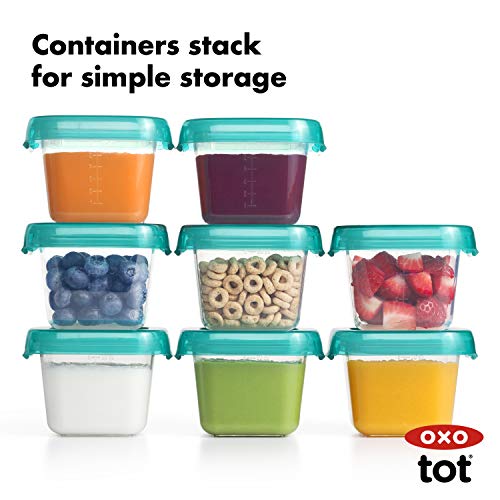 OXO Tot Baby Blocks Freezer Storage Containers 2 Oz Teal Pricepulse