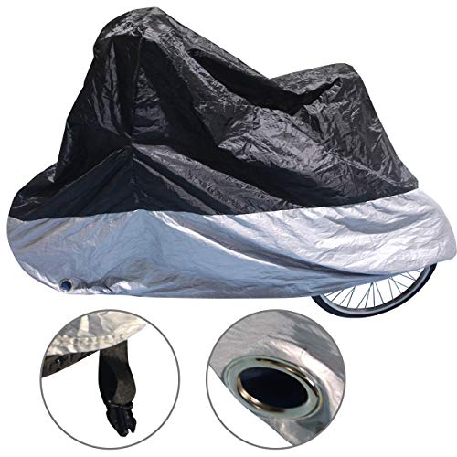 H&ZT Adult Tricycle Cover Bike Cover, Outdoor Bicycle Motocycle Storage Cover, Heavy Duty Ripstop Material, Waterproof & Anti-UV (75" L x 30" W x 44" H) (Bike Cover, 75" L x 30" W x 44" H) - Thumbnail 3