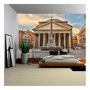Pantheon in Rome, Italy - Removable Wall Mural | Self-Adhesive Large Wallpaper - 66x96 inches