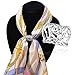 Rosenice Hollow Rose Scarf Ring Buckle Slide Tube Scarf Jewelry (Silver)