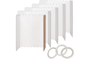 KOSOTODY Trifold Poster Board 5 Pack Tri Fold Display White Poster Boards Foldable Presentation Board with 3 Rolls of Double Sides Adhesive Tape for School, Fun Projects (16 x 24 Inch)