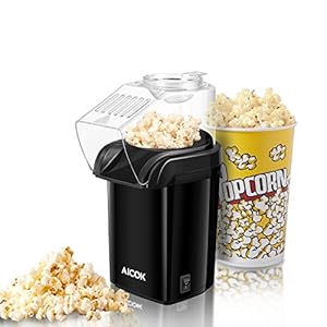 Hot-Air-Popcorn-Maker-Aicok-1200W-Retro-Popcorn-Machine-Healthy-and-Fat-Free-Popcorn-Popper-Measuring-Cup-Removable-Lid Hot Air Popcorn Maker, Aicok 1200W Retro Popcorn Machine, Healthy and Fat-Free Popcorn Popper, Measuring Cup, Removable Lid