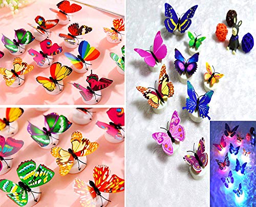 Glow in the Dark LED Butterfly Decorations 15 PCS