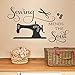 DecorRooms Sewing Mends The Soul Seamstress Quote Sewing Room Decal Vinyl Wall Lettering Wall Quotes Wall Decal
