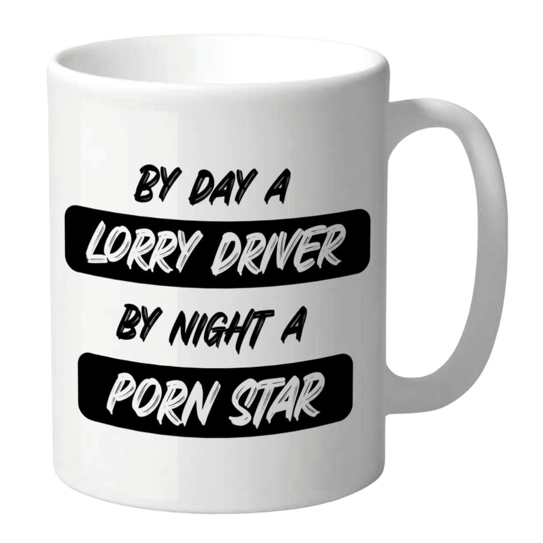 Wanky Candles Funny Lorry Driver Mug for Men, Rude Work Mug for Him, Truck Driver Birthday or Christmas Mug, Cheeky Novelty Coffee Cup CMUG139