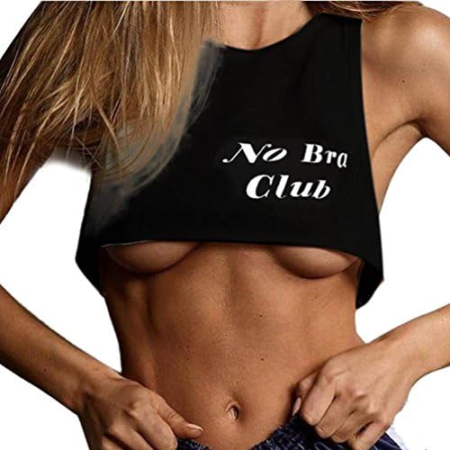OVERMAL 2019 Summer Crop Top 2018 Womens No Bra Club Letter Print Vest Short Tank Tops Bra Blouse