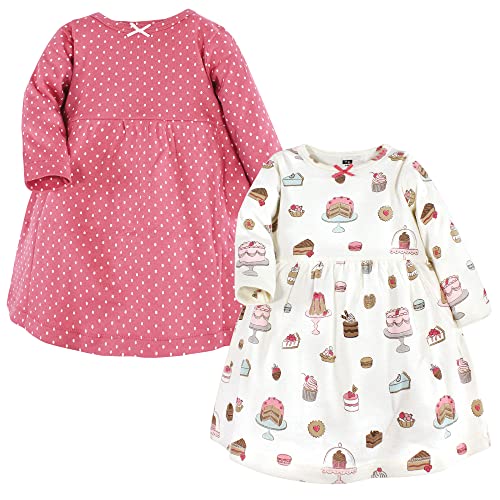 Hudson Baby Infant and Toddler Girl Cotton Dresses, Sweet Bakery, 0-3 Months