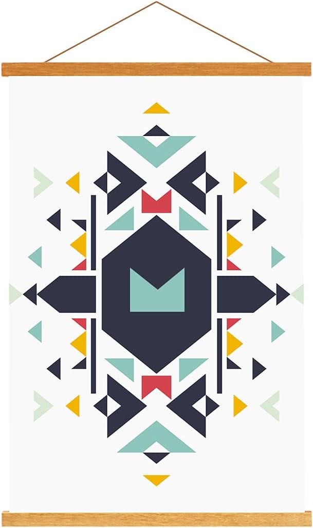 Wall Décor - Ywlake Magnetic Poster Hanger, 11x17 11x14 11x22 Poster Frame Wood Wooden Magnet Print Posters Dowel Scroll Hanger Hangers Hanging Kit for Walls Map Canvas Artwork (Teak Wood, 11