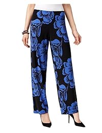 Ropa para dama Plus cintura elástica Casual pantalones de pierna ancha