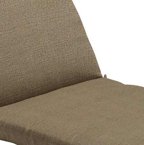 Pillow Perfect Indoor/Outdoor Taupe Textured Solid Chaise Lounge Cushion