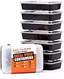 LIFT Certified BPA-Free Reusable Microwavable Meal Prep Containers with Lids, 28-Ounce, 7 Pack (Includes Ebook)