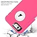 MAXCURY for iPhone 6 Plus Case, iPhone 6s Plus Case for Girls, Heavy Duty Shockproof Case for Women, Built-in Screen Protector Protective Phone Cover for 6 Plus/6s Plus (Rose/White)