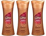 Caress Evenly Gorgeous Exfoliating Body Wash, 18 Ounce (Pack of 3)