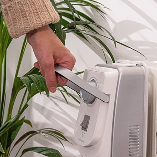 Radiador elétrico de óleo ReadyWarm 7000 Space 360. 7 módulos, baixo consumo, 1500 W, 3 níveis, armazenamento de cabos, tecnologia 360, sistema de segurança, 18 m2