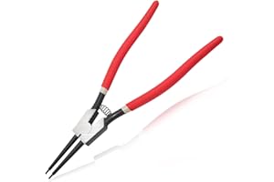 LEONTOOL 13-Inch Snap Ring Plier Heavy Duty External Circlip Pliers Straight Jaw Tip Diameter 0.12" for Installing Removing Retaining Ring