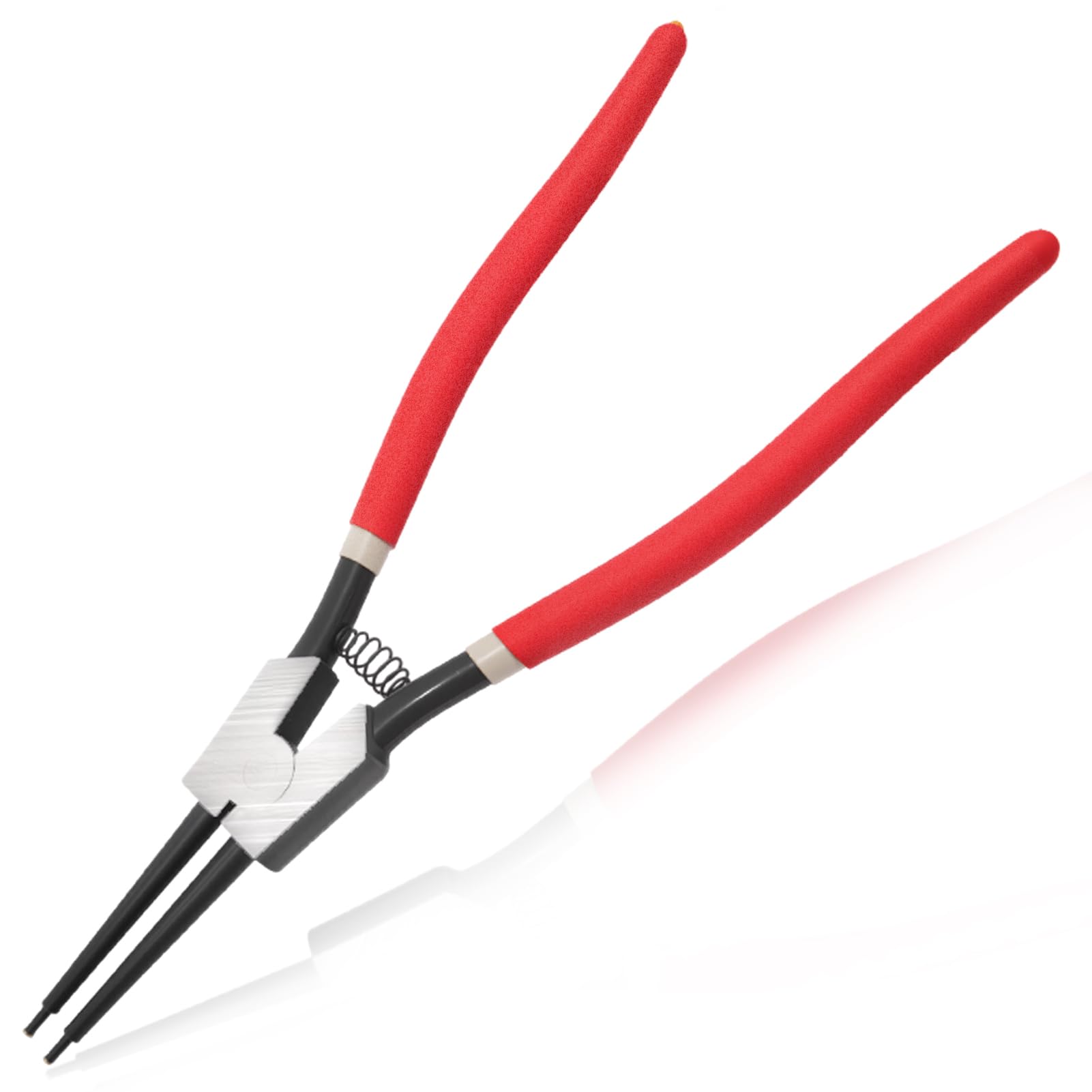 LEONTOOL 13-Inch Snap Ring Plier Heavy Duty External Circlip Pliers Straight Jaw Tip Diameter 0.12" for Installing Removing Retaining Ring