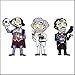 Literary Trio - Weather Proof Die Cut Vinyl Day of the Dead Sticker