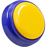 NESIGHTION-Recording Buttons, Prank Button,Funny Office Gift | The recording button can record up to 30 seconds of sound, capturing precious sounds. Includes battery (yellow+blue)