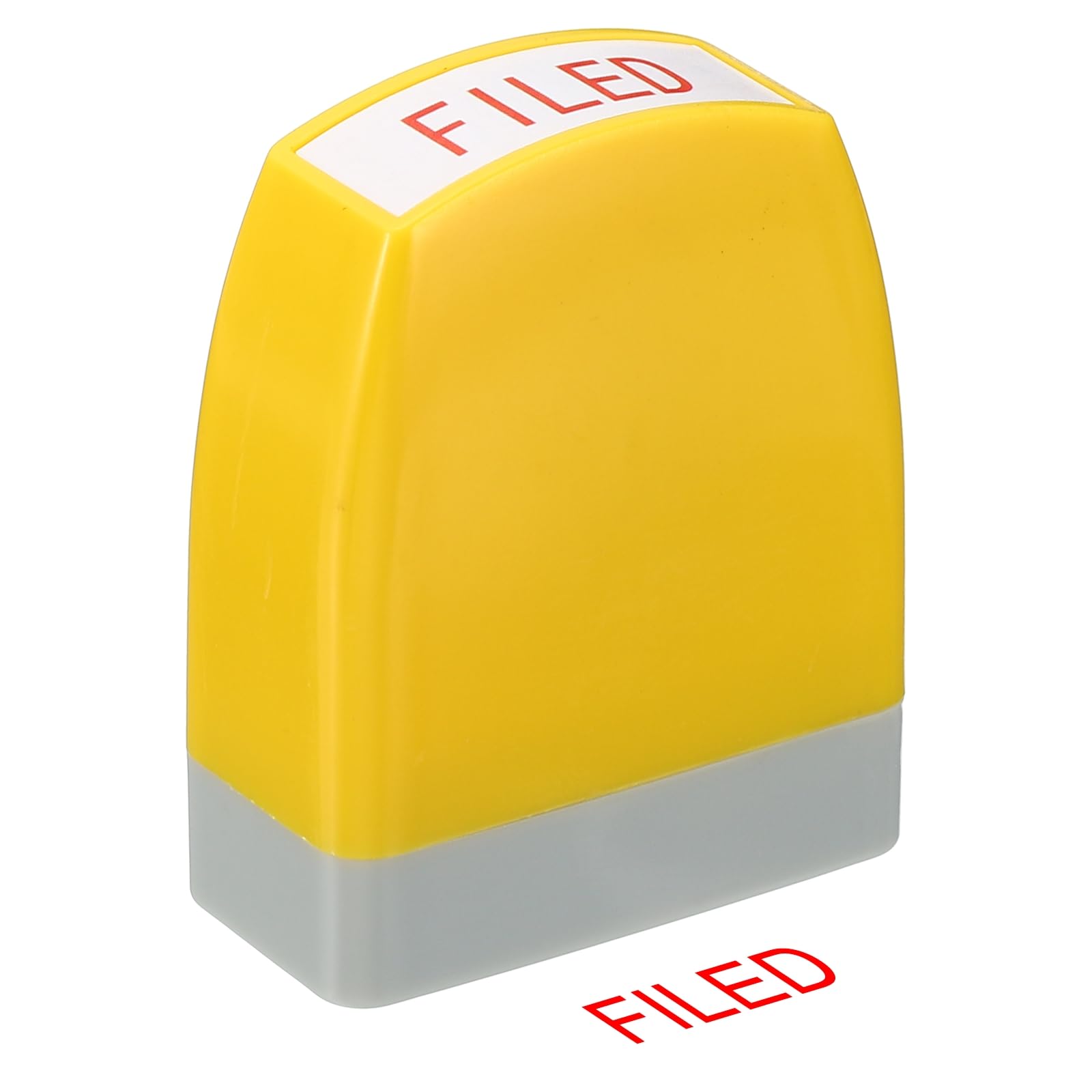 PATIKIL Filed Notice Stamp Self Inking, Red Ink Office Stamps Pre Inked Message Stamp Refillable Business Stamp, Yellow