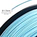 TIANSE Sky Blue Lightblue PLA 3D Printer Filament, 1.75mm Diameter Tolerance +/- 0.03 mm, 2.2lb Spool