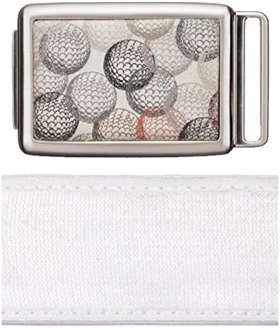 hipsi Women's Adjustable Golf Belt & Flat 'Multi Golf Balls' Buckle