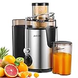 Juicer Aicok Juice Extractor with Wide Mouth, 3 Speed Centrifugal Juicer for Fruit and Vegetable, plus Pulse Function, Non-slip Feet, Stainless Steel and BPA free