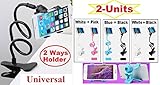 Buy 1 get 1 free Hand Free Flexible Long Arm Cell Phone Clip Holder Universal (Black/Blue)