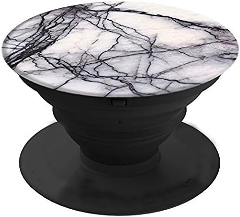 Smartphone Expanding Stand and Grip (Premium 3M) - Phone Accessories (Galaxy S7, S7 Edge, iPhone SE / 6 / 6+ / 6S / 7 / 7+) + Tablets (Amazon Fire, iPad / iPad Mini) (White Marble)